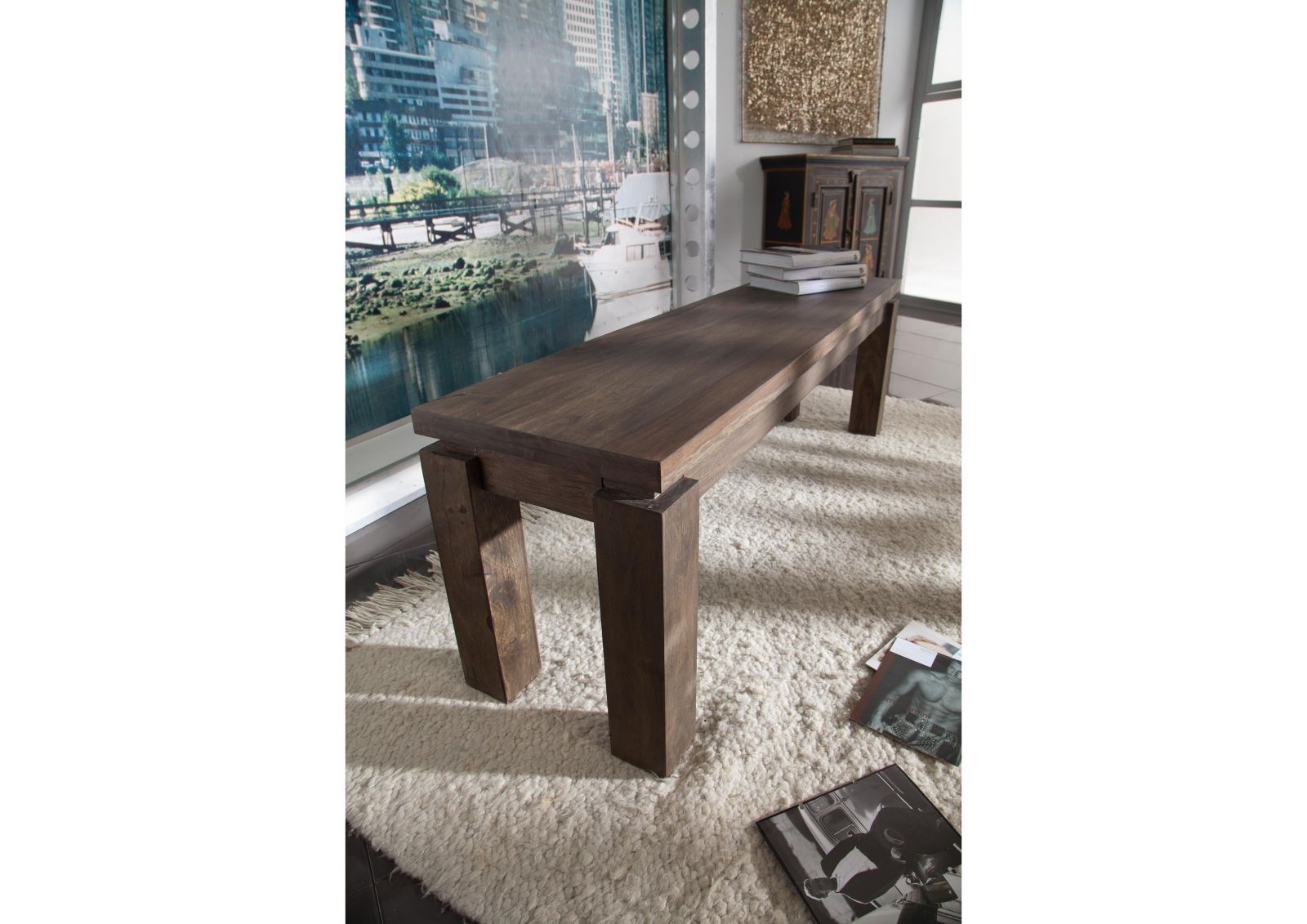 Solid Sheesham Wood Bench For Living room & Dining Room