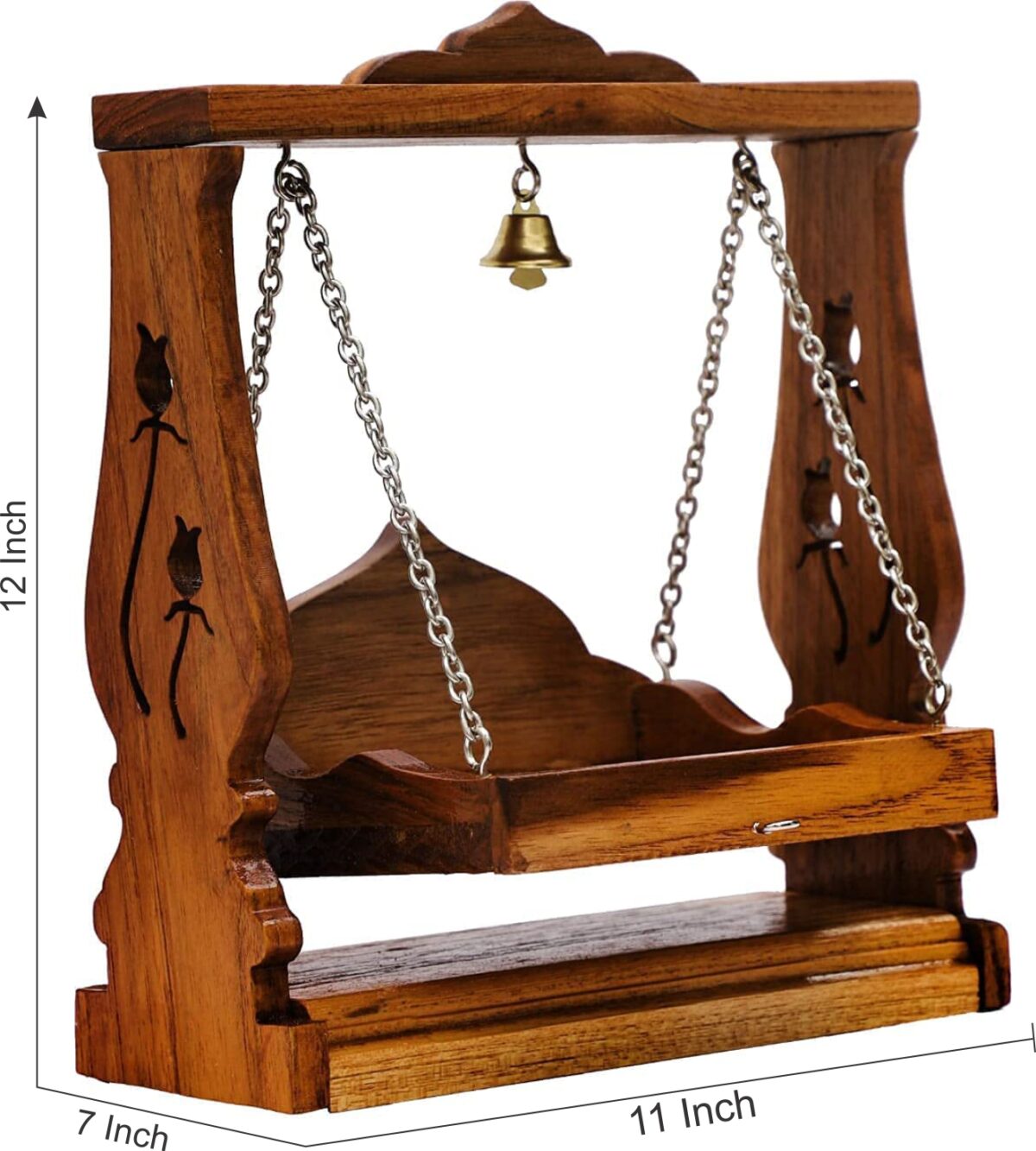 Wooden Laddu Gopal Jhula| Wooden Swing for Bal Gopal/Kanha Ji