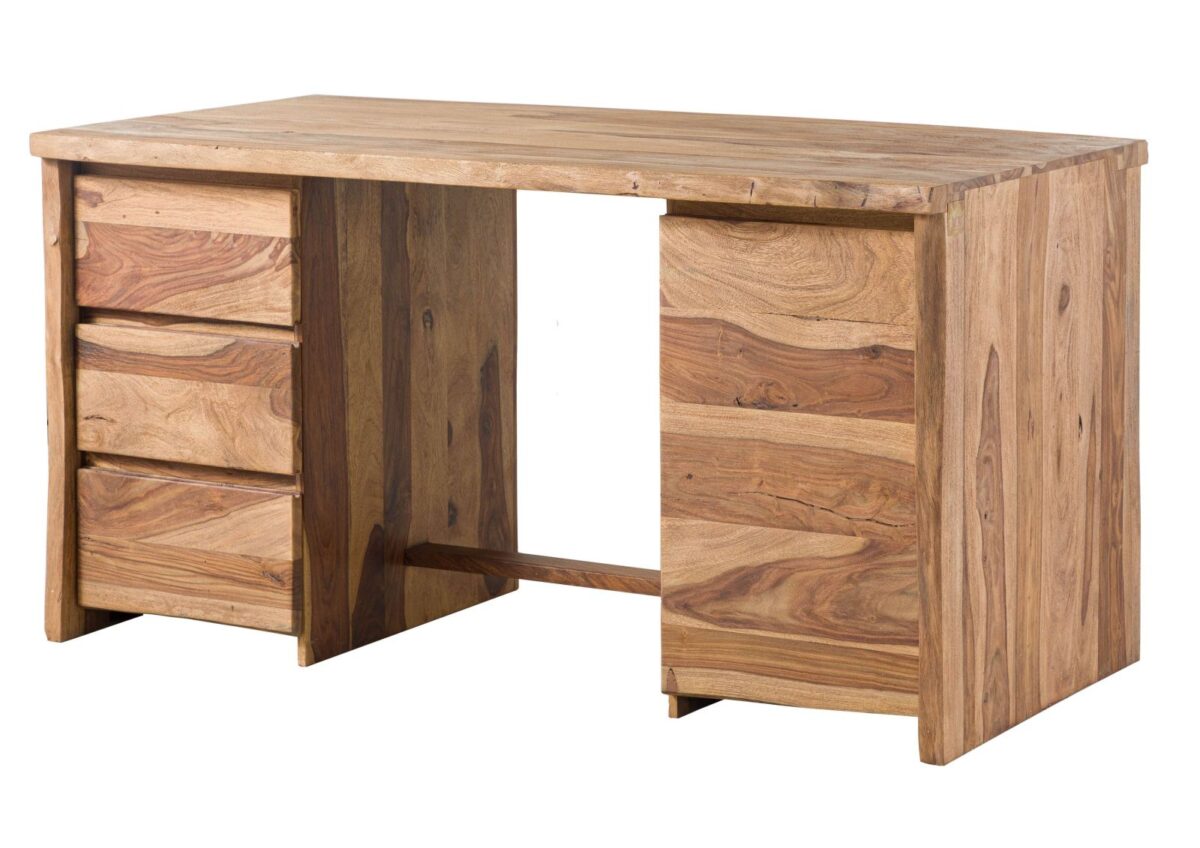 Solid Wood Writing Study Table,Study Laptop Desk with Drawers