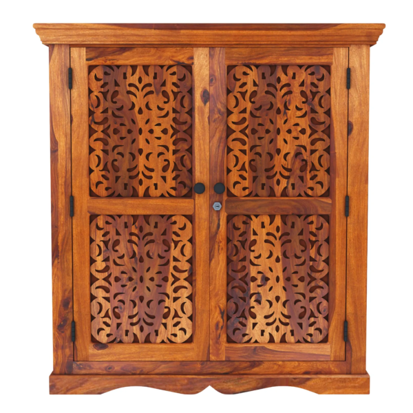 Sheesham Wood Bar Cabinet & Wine Rack & Bear bar